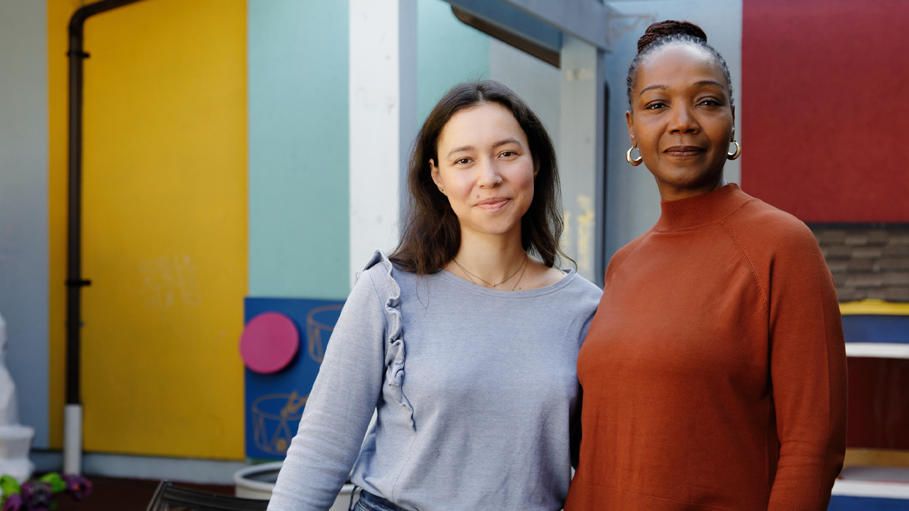 Julia Colucci, left, is manager of the women in trades and technology programs at The Redwood. She is shown with Abi Ajibolade, executive director of The Redwood.