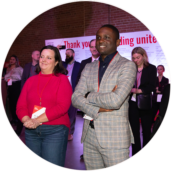 A group of people watching a speech at the United Way Greater Toronto 2023 Local Leaders celebration.