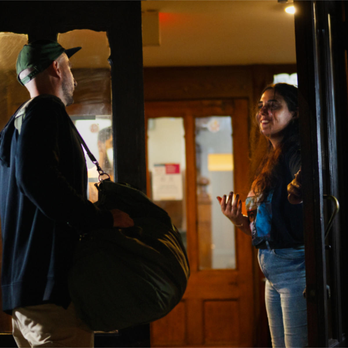 Homeless youth being welcomed at a United Way supported shelter.